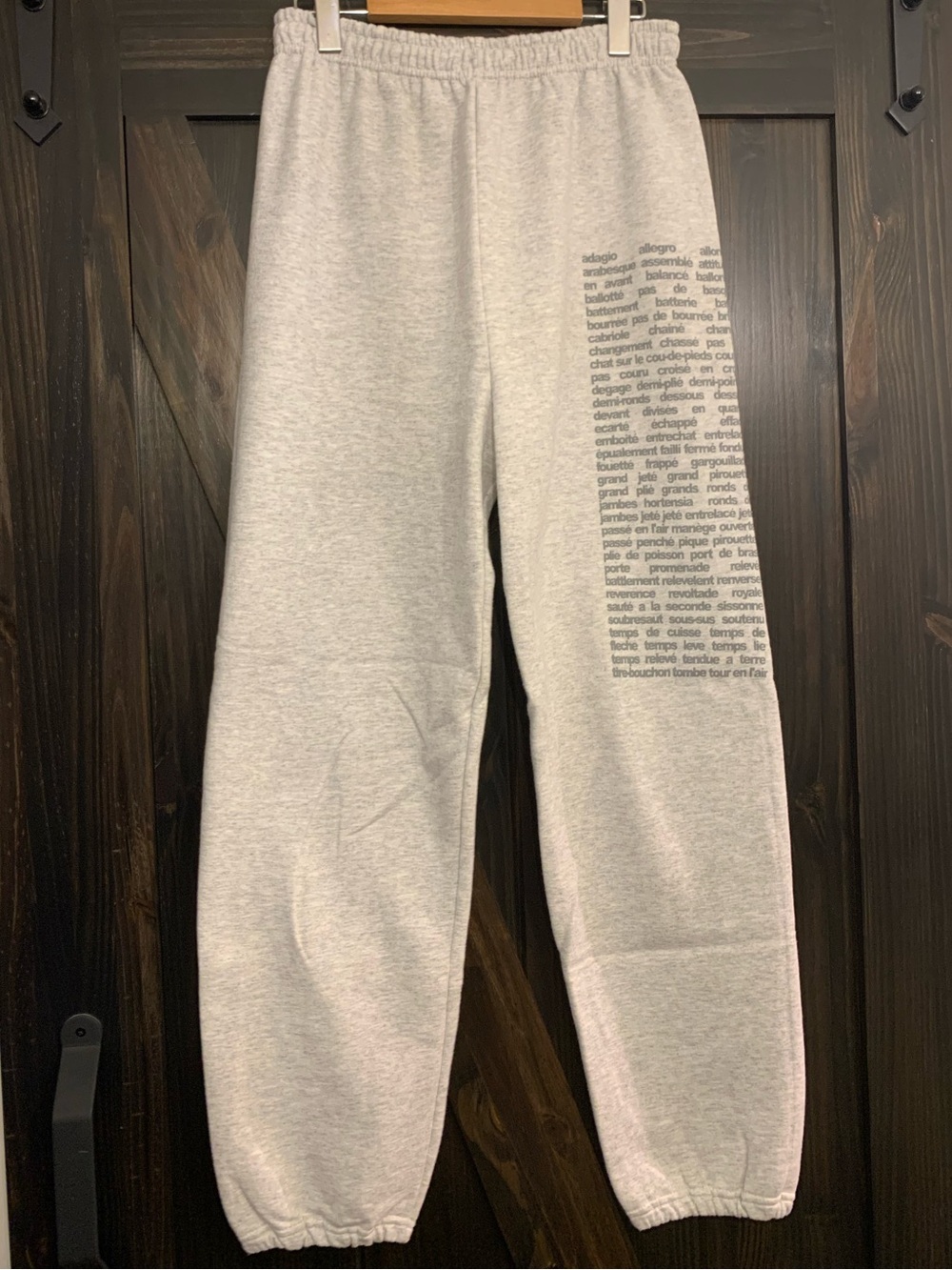 Sweatpants with Ballet Wording